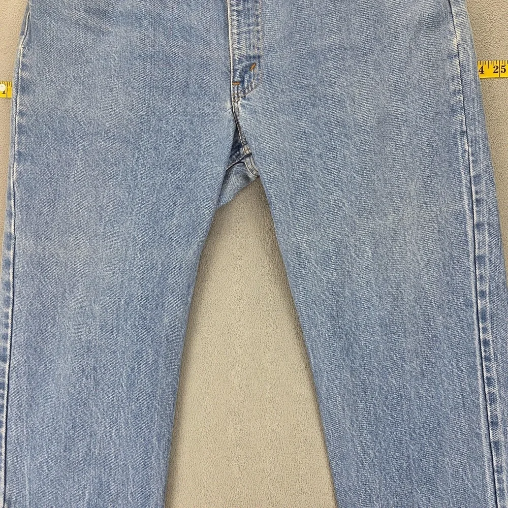 Vintage Levis 505 Jeans Mens Blue Straight Zip Fly USA Altered Hem Fits 34x26